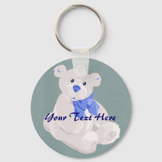 Chaveiro do Urso Branco e Azul