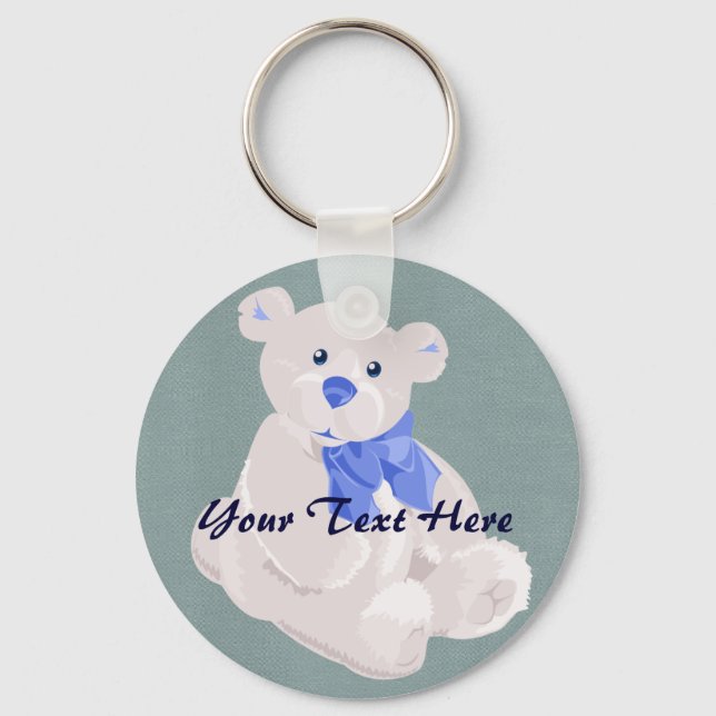 Chaveiro do Urso Branco e Azul (Frente)