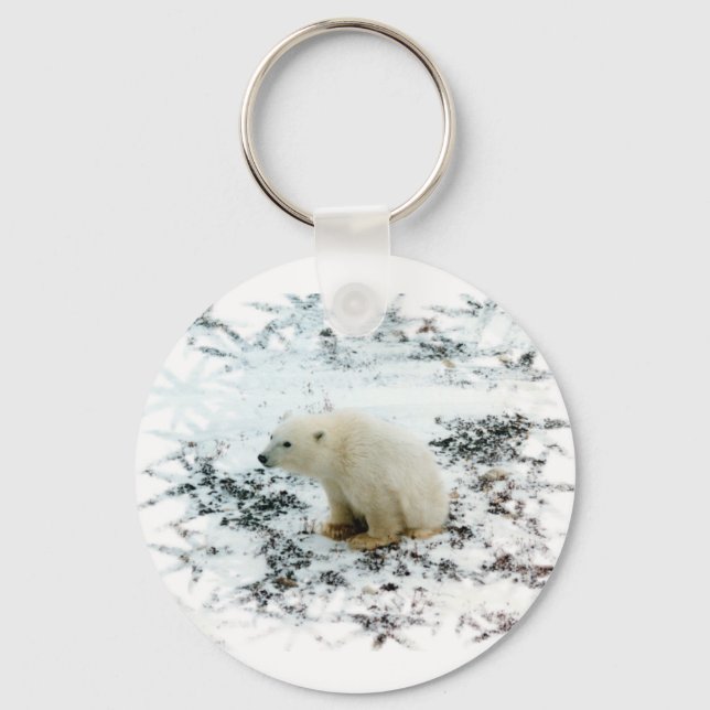 chaveiro do urso polar bebê (Frente)