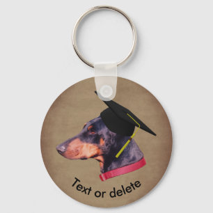 Chaveiro Doberman O Graduado Cachorro Engraçado Personaliza