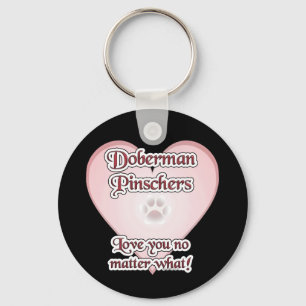 Chaveiro Doberman Pinscher Love, Love Doberman, Love Doberm