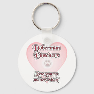 Chaveiro Doberman Pinscher Love, Love Doberman, Love Doberm
