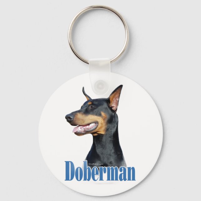 Chaveiro Doberman Pinscher (preto) (Frente)