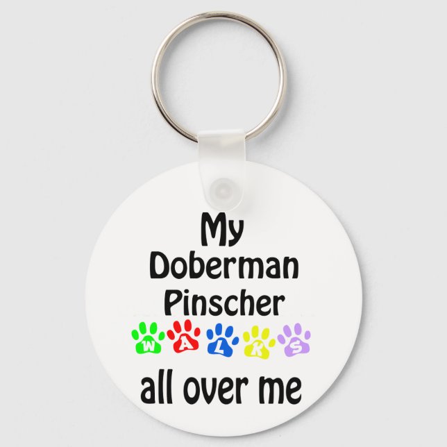 Chaveiro Doberman Pinscher Walks Design (Frente)