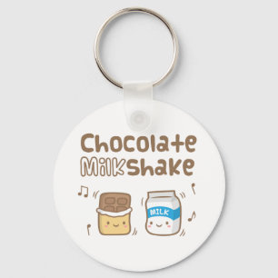 Chaveiro Doce Doodle de Milkshake de Chocolate para Ela