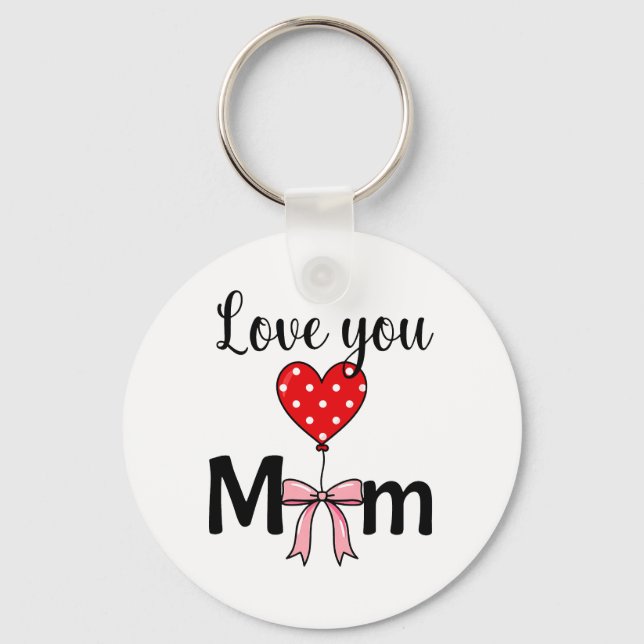 Chaveiro Doce e elegante “Amo Você Mãe” (Frente)