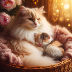 Chaveiro Doce Mãe Gata & Gatinho - Dia das Mães 