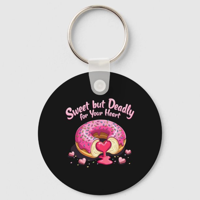 Chaveiro Doce Mas Divertido Romântico Fatal Donut Ele (Frente)
