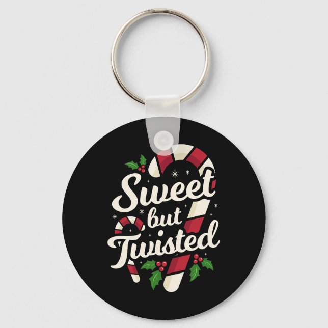 Chaveiro Doce, Mas Entorcido, Doces De Natal Engraçado Xmas (Frente)