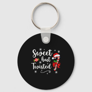Chaveiro Doce Mas Torto Divertido Natal Cane Xmas