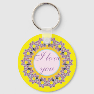 Chaveiro Doce Presente e Favor Design Floral.