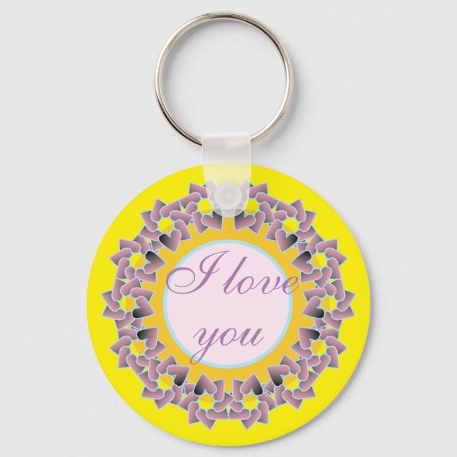 Chaveiro Doce Presente e Favor Design Floral. (Frente)