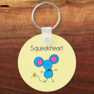 Chaveiro Doce Rato Kawaii Squeakheart Amor