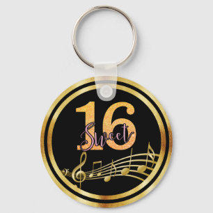 Chaveiro Doces 16 notas de ouro preto