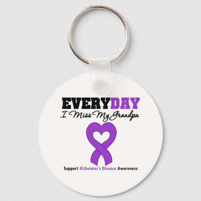 Chaveiro Doença de Alzheimer Todos os dias sinto falta do m (Frente)