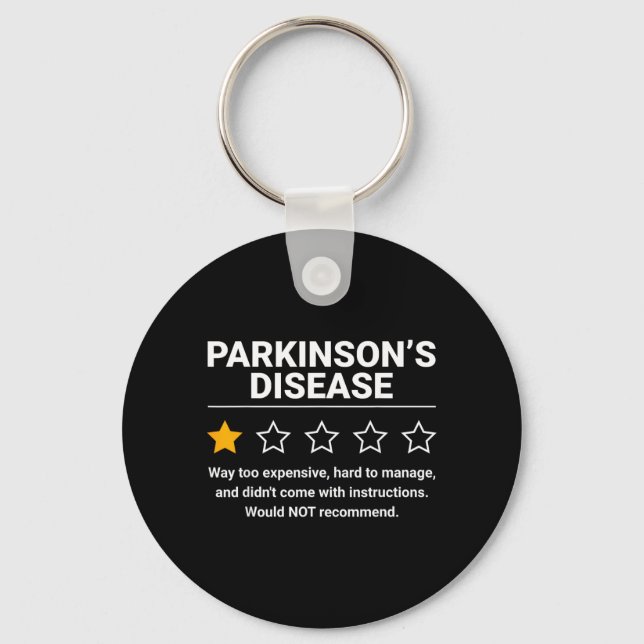 Chaveiro Doença de Parkinson 1 Estrela Avaliação Parkinsons (Frente)