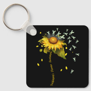 Chaveiro Doença de Parkinson Sensibilização Sunflower Ribbo