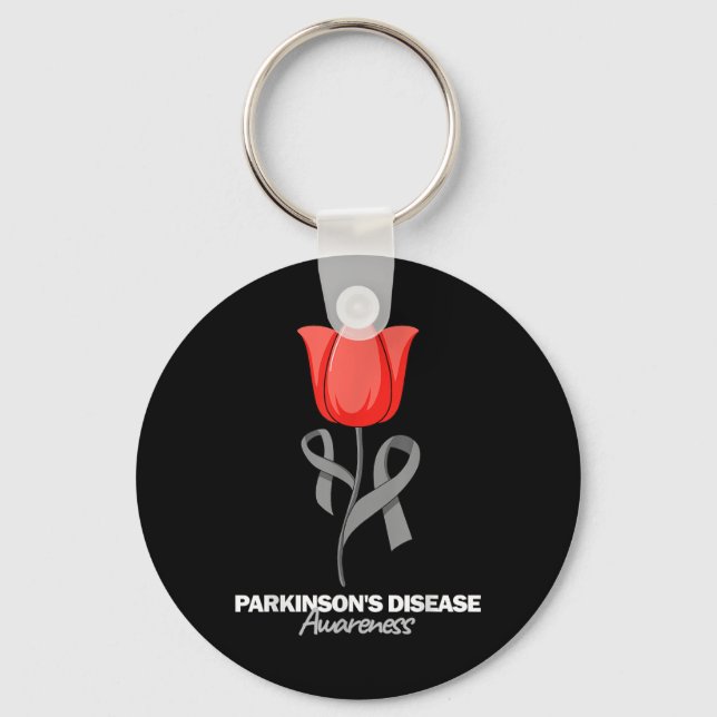 Chaveiro Doença de Parkinsons Sensibilização Abril Mês Tuli (Frente)