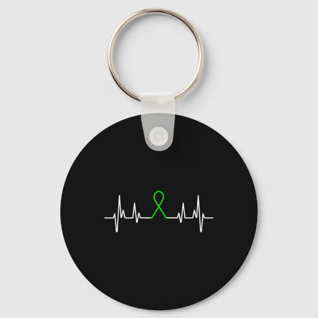 Chaveiro Doença mental Fita Verde Fita Mental Awarenes (Frente)