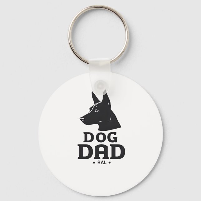 Chaveiro Dog Dad Gifts for Him – Funny & Custom Gea (Frente)