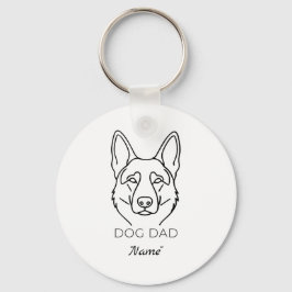 Chaveiro Dog Dad mit Name personalisiert Hundepapa 