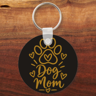 Chaveiro Dog Mom Cute Paw Print Dog Lover Gift