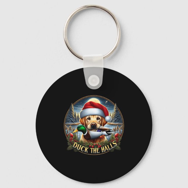 Chaveiro Dog Santa Duck Hunting Christmas Funny Adventure A (Frente)