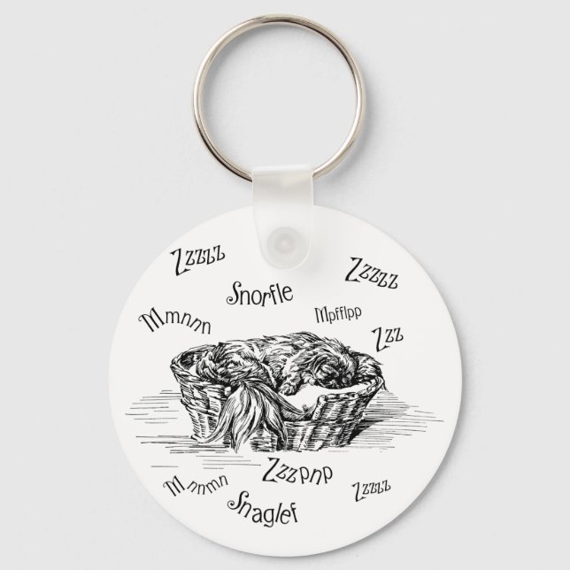 Chaveiro Doggie Pekingese Dormindo (Frente)