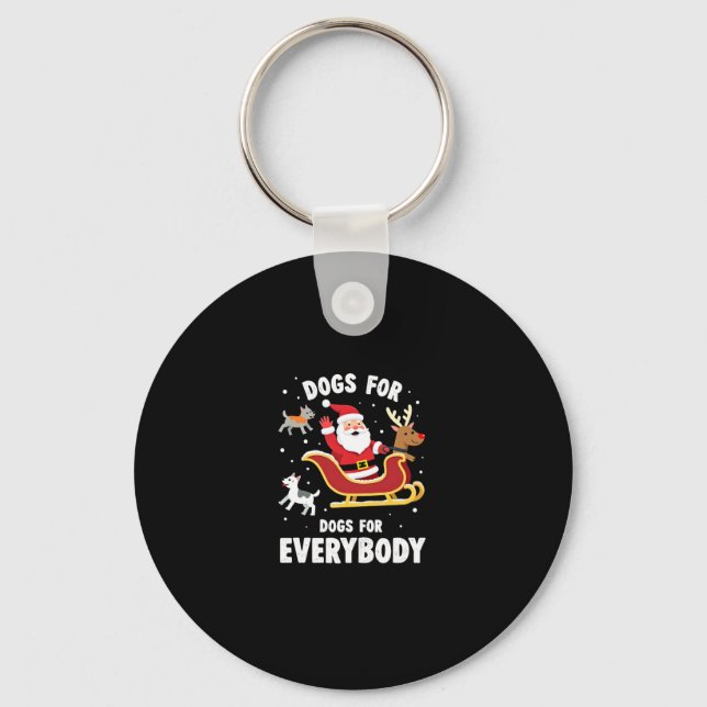 Chaveiro Dogs For Everybody Santa Funny Christmas Xmas (1) (Frente)