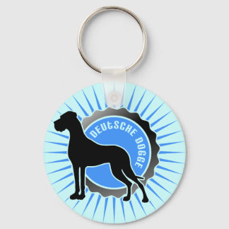 Chaveiro Dogue Alemão estrela azul