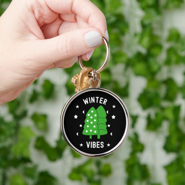Chaveiro Dois Árvores Vibrações de Inverno (Mão)