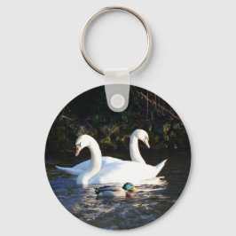 Chaveiro Dois Cisnes E Um Pato
