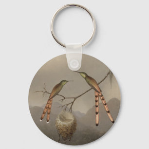 Chaveiro Dois colibris com seus jovens