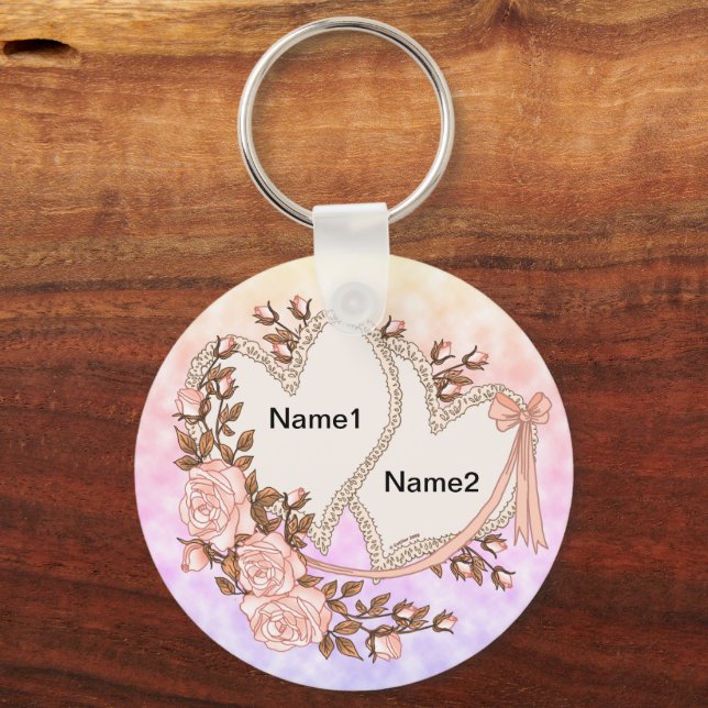 Chaveiro Dois Corações (Frente)