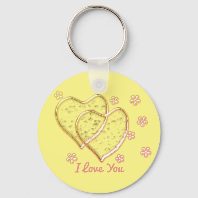 Chaveiro dois corações, casamento romântico.Personalizado (Frente)