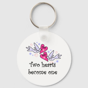 Chaveiro Dois corações que Wedding o camiseta e os