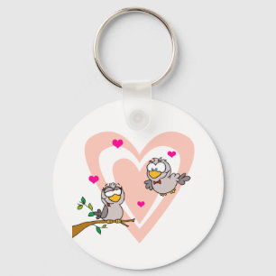 Chaveiro Dois Dovs De Tartaruga Por Um Ramo