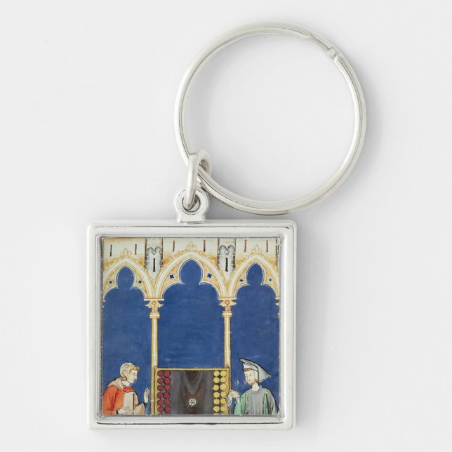 Chaveiro Dois jogadores da gamão (Frente)