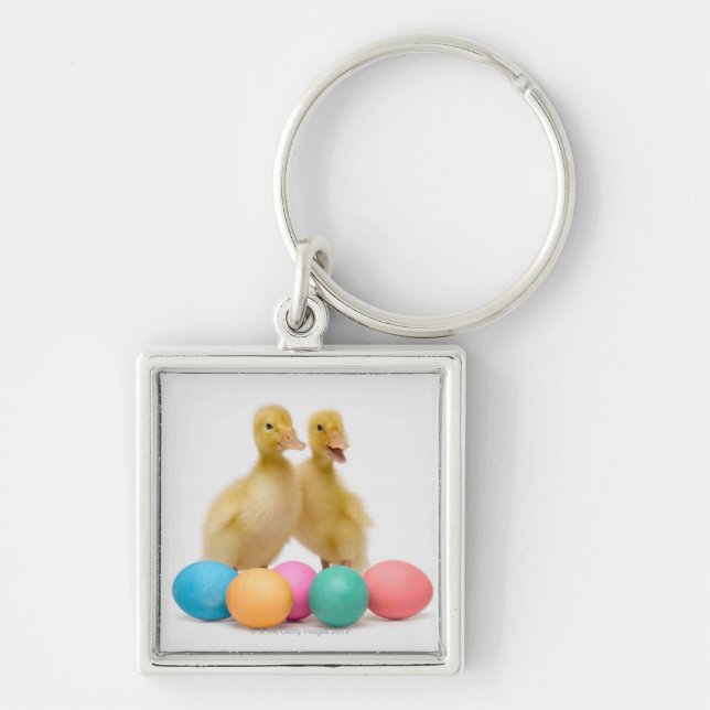 Chaveiro Dois patos com ovos da páscoa (Frente)