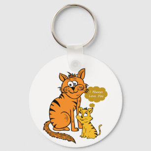 Chaveiro dois tigres fofos e carinhosos Eu sempre te amo