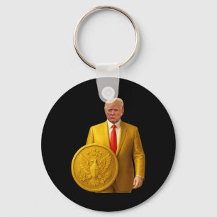 Chaveiro Dome Dourada Trump Grande Mapa Americano Patriótic