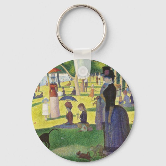 Chaveiro Domingo em La Grande Jatte por Georges Seurat (Frente)