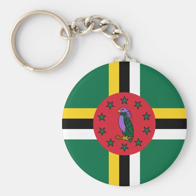 Chaveiro Dominica Flag (Frente)