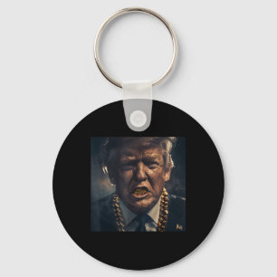 Chaveiro Donald Trump Dourada Grillz