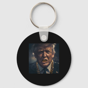 Chaveiro Donald Trump Dourada Grillz