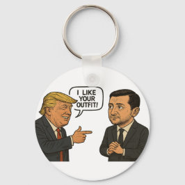 Chaveiro Donald Trump Elogia o kit formal de Zelensky