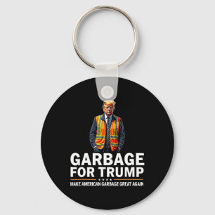 Chaveiro Donald Trump Garbage Orange Vest de Segurança Refl
