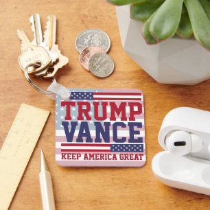 Chaveiro Donald Trump JD Vance 2024 Keep America Excelente