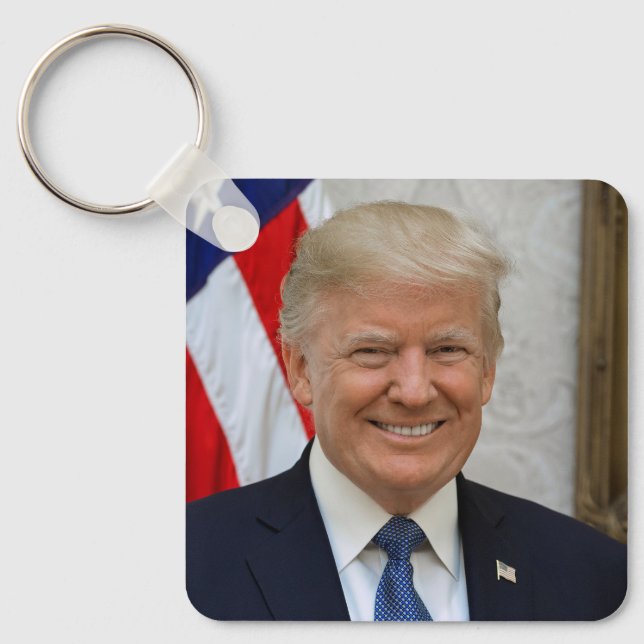 Chaveiro Donald Trump White House Presidente Portrait Keych (Frente)