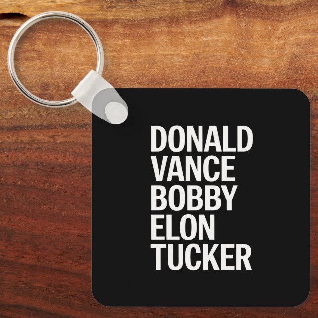 Chaveiro Donald Vance Bobby Elon & Tucker (Frente)